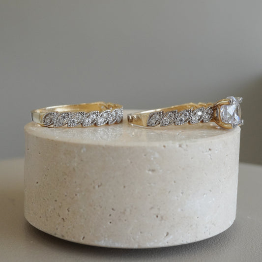14k Yellow gold duo ring-11946