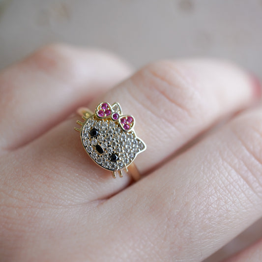 14k Yellow gold ring hello kitty-14727