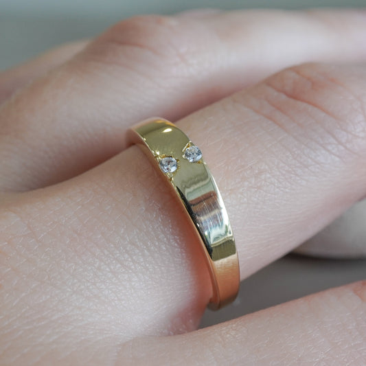 10k Yellow gold eternity band ring-16127