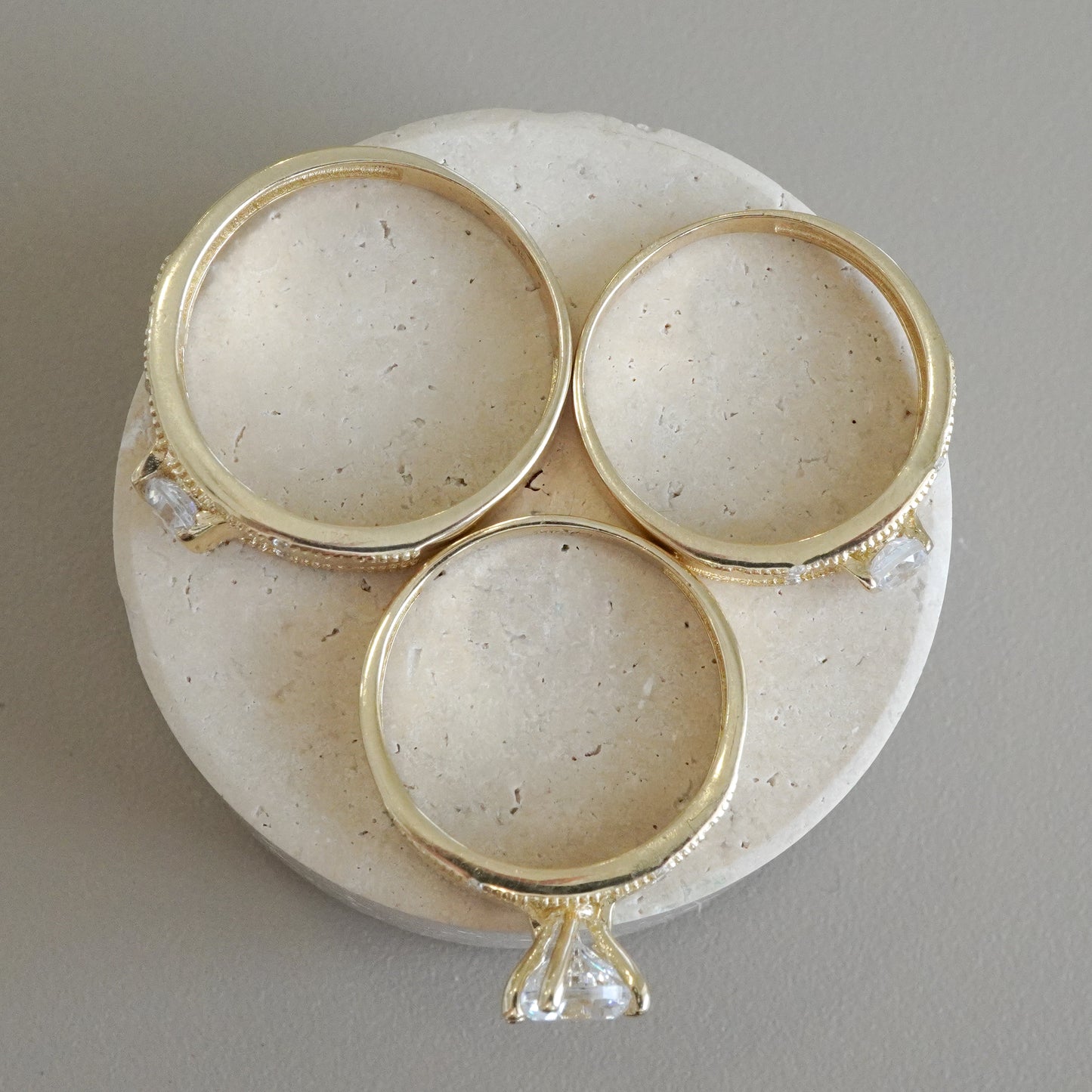 14k Yellow gold trio ring-15227