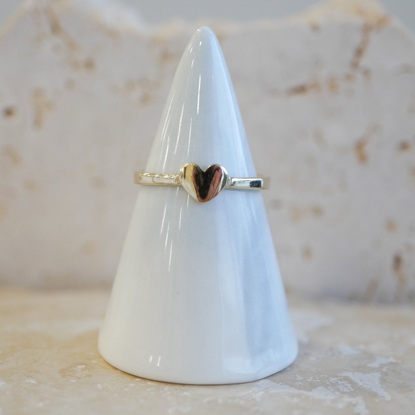 14k Yellow Gold ring heart-15238