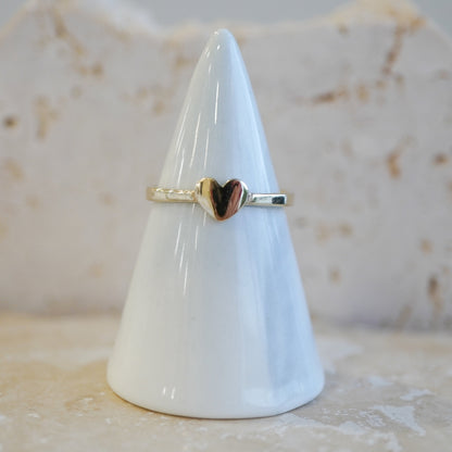 14k Yellow Gold ring heart-15238