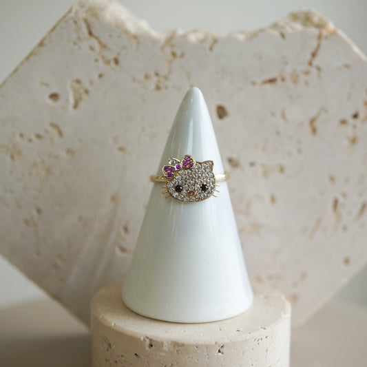 14k Yellow gold ring hello kitty-14727