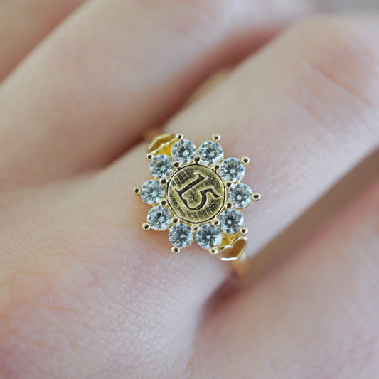 14k Yellow gold ring -13900