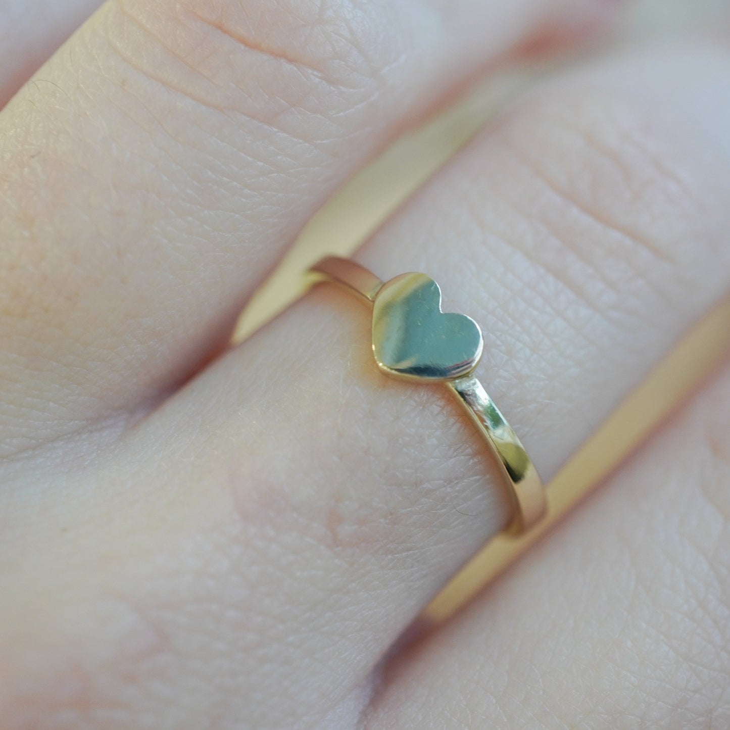 14k Yellow Gold ring heart-15238