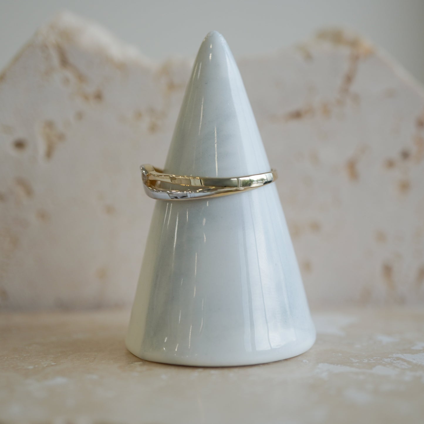14k Yellow Gold ring two-tone-16098