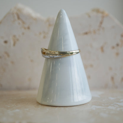 14k Yellow Gold ring two-tone-16098