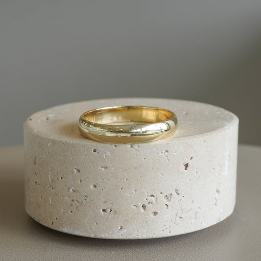 10k Yellow gold band plane ring-16296