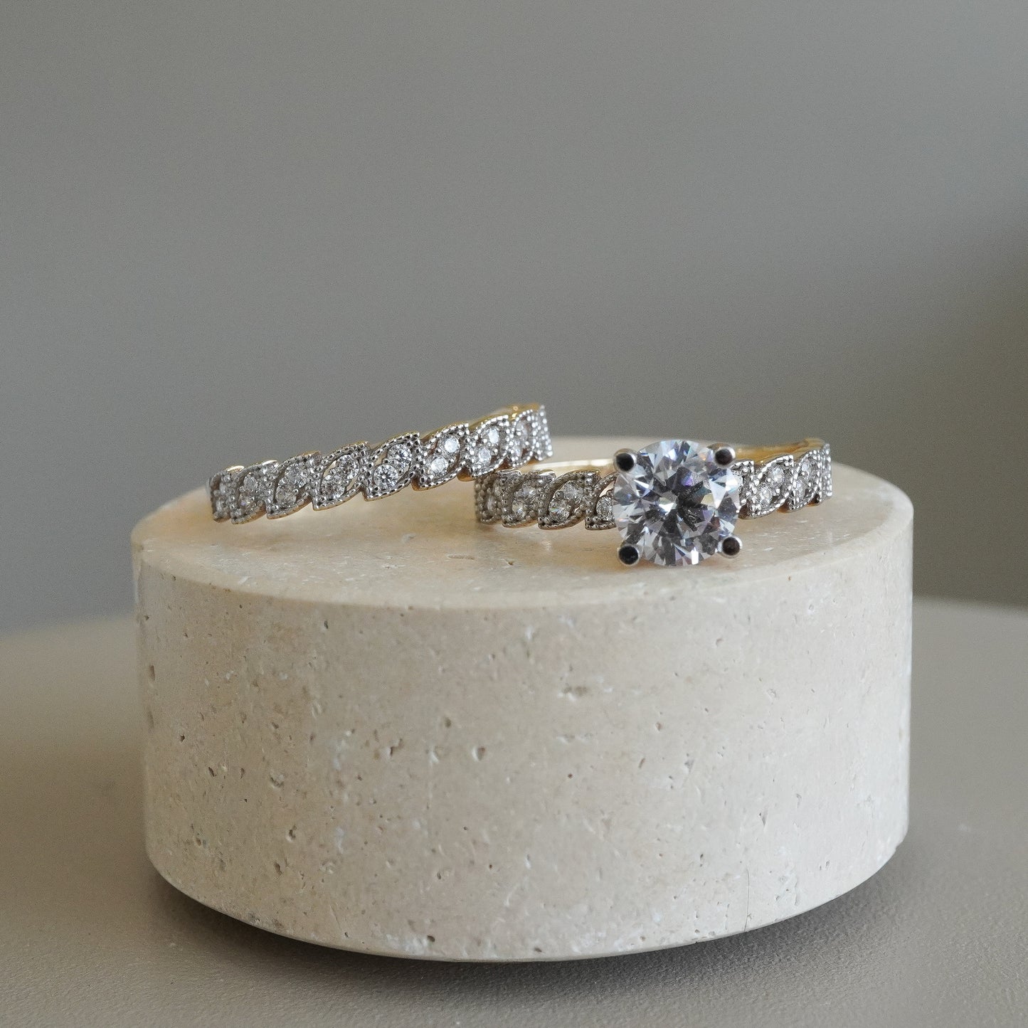 14k Yellow gold duo ring-11946