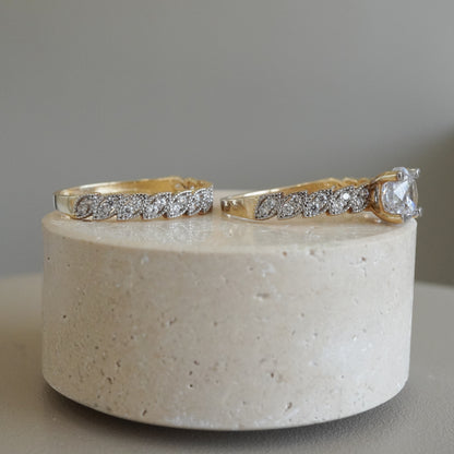 14k Yellow gold duo ring-11946