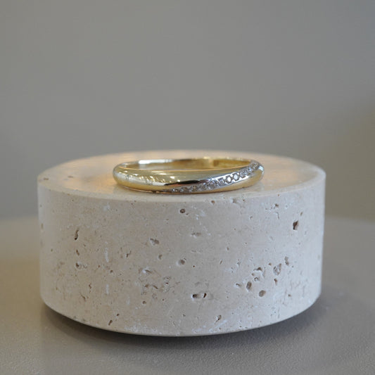 10k Yellow Gold Eternity Band Ring with Cubic Zirconia-16126