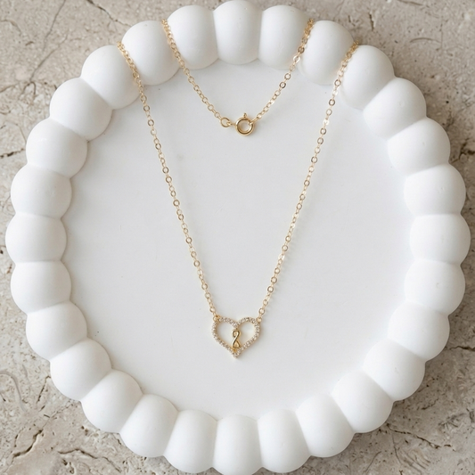 14Kt Heart Choker - 17411