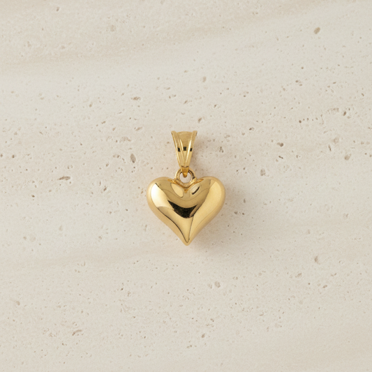 14 Kt Heart Puff Charm