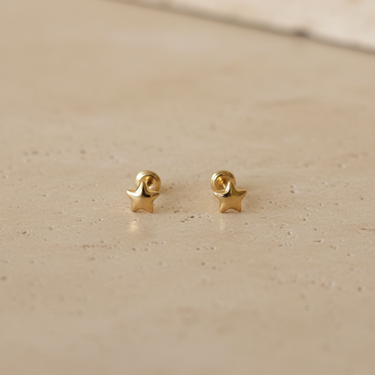 14Kt Baby Star earrings -17331