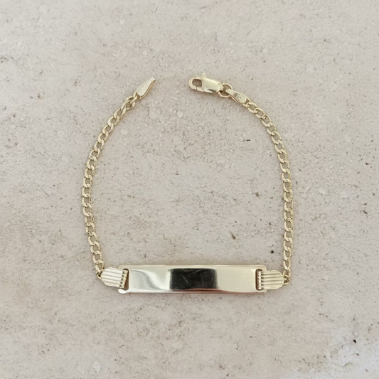 14kt Hammered baby handle - 17275